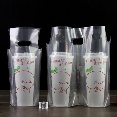 China Disposable Clear T Shirt Plastic Bags Disposable Shopping Bag With Logo for sale