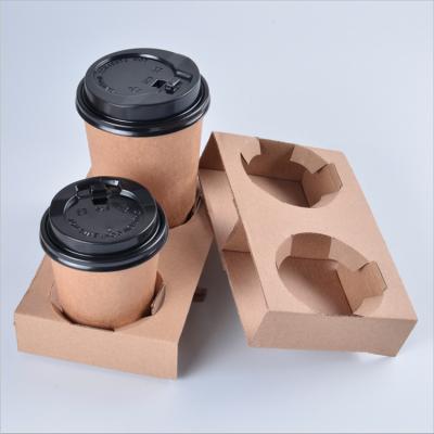 China Environmental Protection PCS Cup Holder Sugar Cane Bagasse Cup Holder Handmade Drinks Tea Cup Holder 2/4 for sale