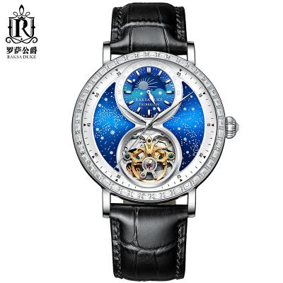 China Luxury Stainless Steel Wrist Watch Diamond Case Snowflake Men Super Luminous Waterproof Watch for sale