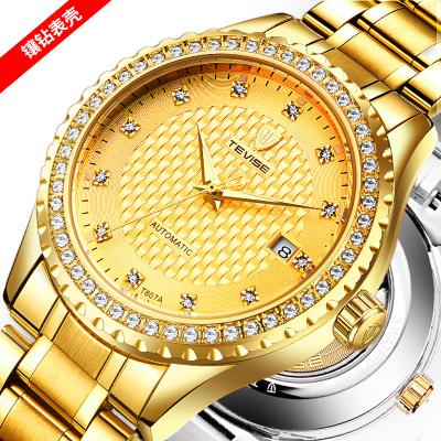 China Automatic Gold Watch Fashion Wrist Watches Stainless Steel Band for sale