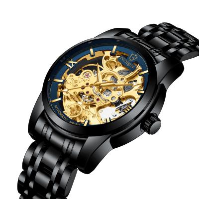 China Solid Stainless Steel Wristwatch Custom Logo Waterproof Wrist Mechanical  Automatic for sale