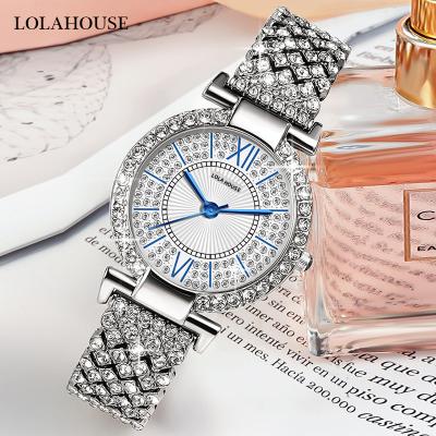 中国 Elegant Women Quartz Wrist Watch  Full Diamond Design Solid Stainless Steel 販売のため