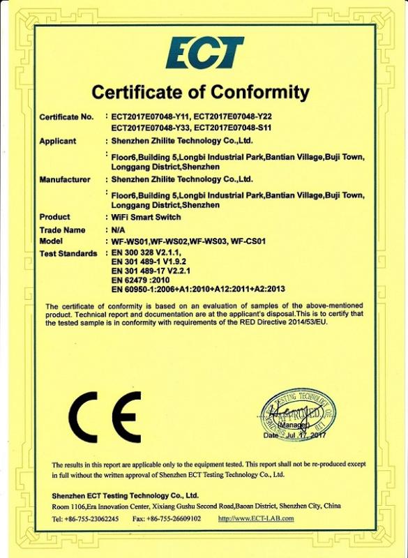 CE - Shenzhen Zhilite Technology Co., Ltd.