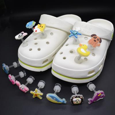 China Soft PVC Shoe Charms Anima PVC Purse with Bubble Pin Shoe Charms Shell Accessories Buckles Dolphin Cartoon Shoes Fish Decoration for sale