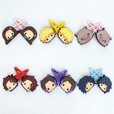 China Soft Eco-Friendly Decoration PVC Hair Accessories Clips High Quantity Eco-Friendly Hair Clips for sale