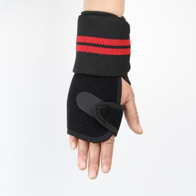 China Sports Activities Wholesale Elastic Training Logo Wrist Brace Custom Powerlifting Weightlifting Wrist Support Gym Workout for sale