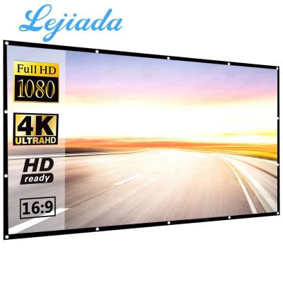 China Portable 3d HD Projector Screen LEJIADA 120 Inch Single Folding Portable Home Outdoor Projector Screen KTV Desktop 3d HD Proyector Screen for sale