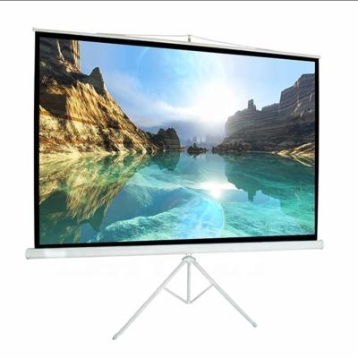 China Wall Mounted Tripod Projection Projector Matte White Screen With 72 - 150 Inches Projection Screen Shelf for sale