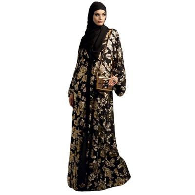 China Abaya Silk Abaya Muslim Women Burka Polyester Clothing Printed Pattern Muslim Abaya Dress Dubai 2023 for sale