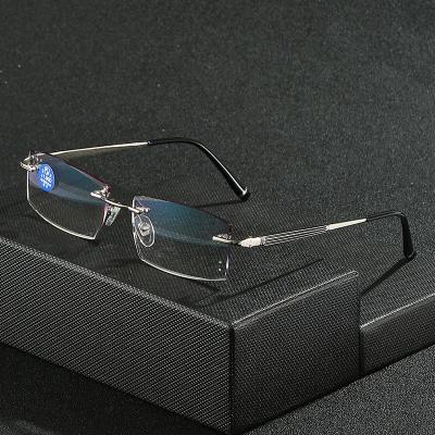 China Side cut side cut glass with diamond reading glass quality frameless glass clear vision for sale