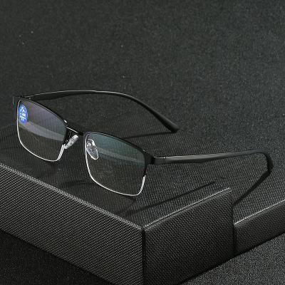 China For Reading Glasses Men Half Frame Reading Glasses Anti Reading Glasses Light Blue Color Light Glasses for sale