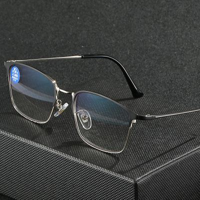 China Blue Light Weight Reading Glasses Gradient Color Glasses Anti Gray Gradient Color Glasses For Men Black Metal Frame Clear Vision New for sale