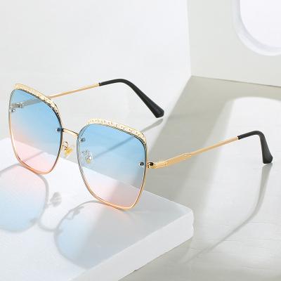 China Wholesale Fashion Cheap Sunglasses Fashion Sunglasses Promotion UV400 Lens Colorful Metal Frame for sale