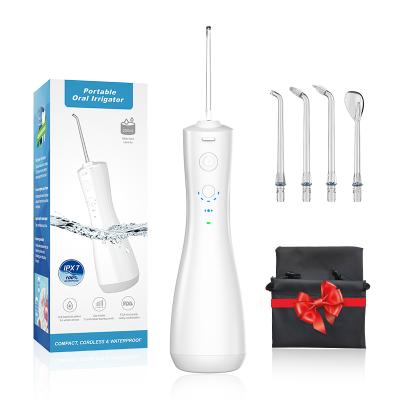 China 250ml Usb Rechargeable Wireless Water Flosser Irrigator Waterproof Professional Dental Oral Portable Teeth Water-flosser 2021 IPX7 for sale