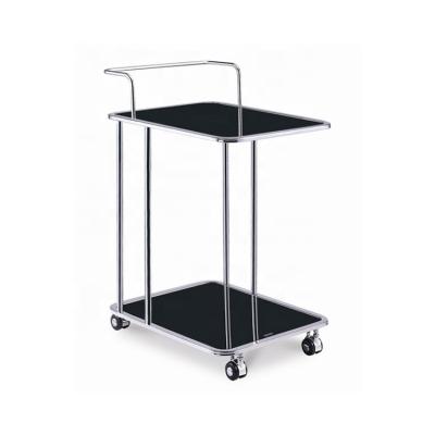 China Cheap 2020 new design high quality cheap with wheels glass side table for sale