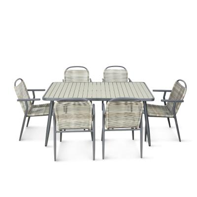 China Strong Hot Sale Restaurant Outdoor Garden Dining Furniture Patio Table And Chair Set Outdoor Furniture for sale