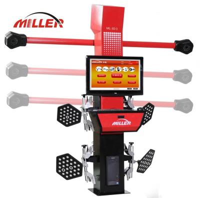 China MILLER High Accuracy 3d Car Wheel Aligner Machine for Scissor Lift and 4 Post Lift, Moving Beam, Advanced Camera ML-3D-3 for sale