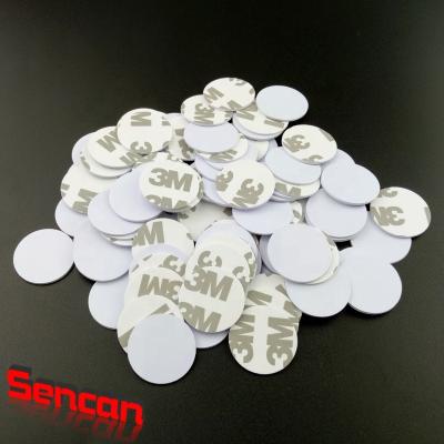 China Large waterproof / waterproof in 125khz /13.56mhz nfc common plastic round coin tag for sale