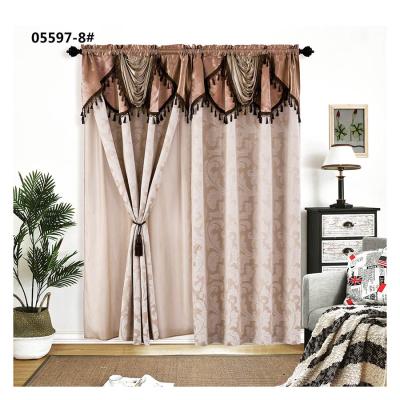 China Blackout Europe And America Classic Style Jacquard Curtain With Multiple Valance Design To Choose for sale