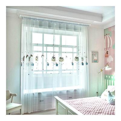 China Factory supply safety voile curtain fireproof window for kids living room the new 3D window gauze design light curtains for sale