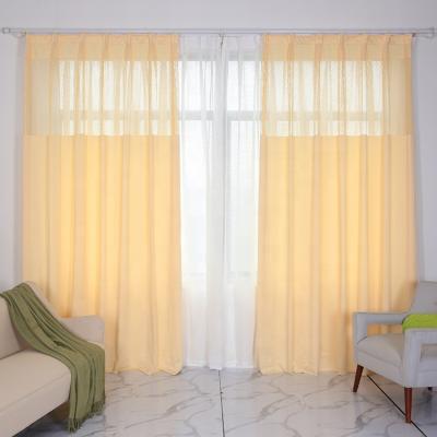 China American style high precision imitation orange cheap fabric hospital anti dust window curtain set grommets wholesale for sale