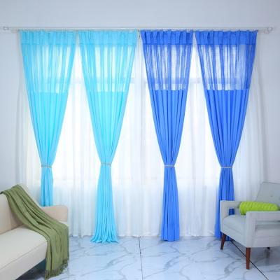 China Fire Retardant Medical Partition Chat Fire Retardant Curtain Fabric Blue Hospital Compartment Curtain With Netting for sale