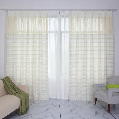 China 100% Regular Blackout Weight Patterns Stripe Style Polyester Curtain American Korean Fabric Hospital Curtain for sale