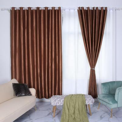 China High quality hot sale blackout bead style velvet fabric home 3d curtain multicolor engrave for sale