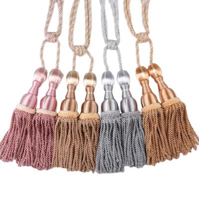 China Decorative Cheap Home Decor Curtain Rope Curtain Tie Backs Moroccan Tassels for sale