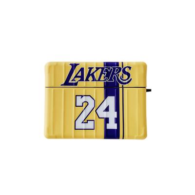 China For Earbuds Basketball Gifts Set Silicone 3D Yellow Mini Shoe Keychain Kobe Bryant For Pod Airs Case For Pods 2 Airs Pro for sale