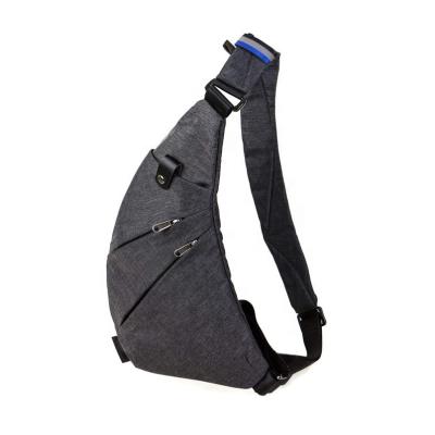 China Daily Life Solid Color Man Bag Eco-friendly Black Single Cross - Body Bag Sports Chest Bag for sale