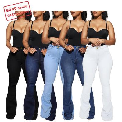 China New Arrivals Fade Proof Bell Color Women's Jeans Tight Stretch High Waist Jeans Women Bottoms Plus Size Jeans for sale