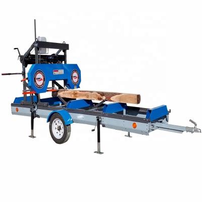 China Portable horizontal woodworking cutters band saw wheels sawmill/diesel sawmill with trailer/trailer band sawmill machine for sale