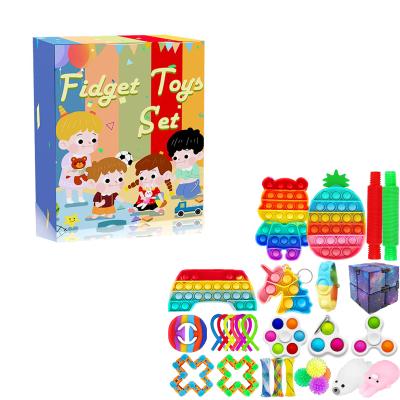 China 29 Pcs Plastic Trigger And Anti-Anxiety Tools Bundle For Kids Adults Silicone Sensory Fidget Toys Bundle Set for sale