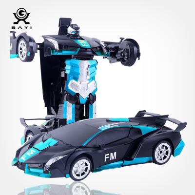 China Newest Children's 2.4G 1:12 Matte Texture Deformation Car Toy Remote Control Robot, Car Toy Robot for sale