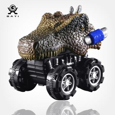 China 2021 Hot Sale ABS Plastic Amazon Mini Dinosaur Pull Back Friction Dinosaur Car Toy For Kids Christmas Gifts for sale