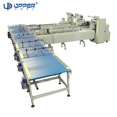 China Recipes Soft Flow Snacks Food Wafer Waffle Cookies Treats Wrapping Machine for sale