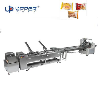 China Automatic Single Food Flavor Cream Jam Sandwich Biscuit Machine Sandwich Biscuit Packing Machine for sale