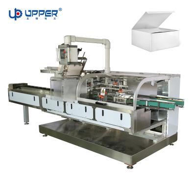 China Automatic Carton Box Packing Machine Food Cartoning Machine Price For Face Mask Soap Cookies Food KF94 for sale