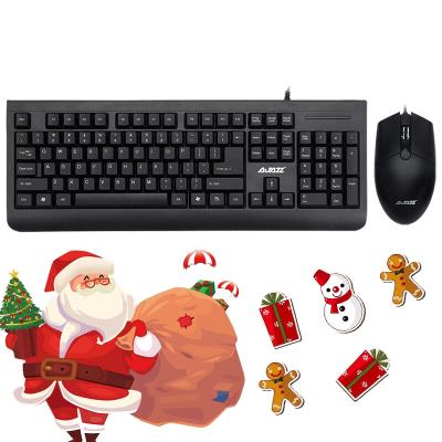 China Hot Selling Metal Design Wired Mouse and Keyboard Combo for Office/Game/Home/Internet Cafe for sale