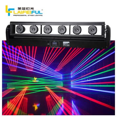 China 500mw 6pcs Lasers Set 500mw Lasers Set 6pcs Moving Head Beam Laser 6 Eyes Bar Light Beam DJ Disco DMX Head Laser Light for sale