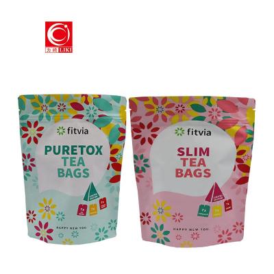 China Moisture Proof Resealable Zipper Food Packaging Bags Stand Up Pouch With Clear Window for sale