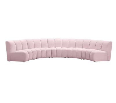 China Modern Adjustable Outdoor Symmetrical Sectional Freestanding Corner Living Room Modular Pink Sofa (Other) Combination For Party Wedding for sale