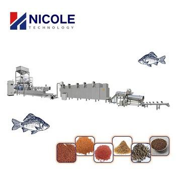 China food & Beverage Plant High Productivity Automatic Floating Animal Fish Feed Making Machine Production Line for sale