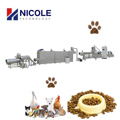 China Automatic Large Capacity Bird Pet Food Twin Screw Extruder Production Line Factory for sale