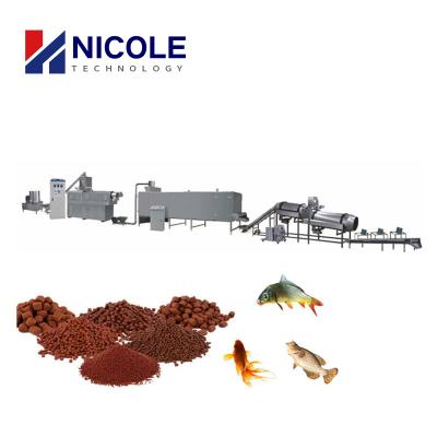 China food & Beverage Plant Floating Fish Feed Production Line Pellets Fish Food Extruder Machine for sale