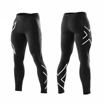 China Antistatic Sports Tights Gaiters Mens Running Compression Pants , Outdoor Riding Pants for sale