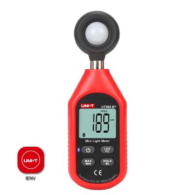 China UNIT UT383 BT Blue-tooth LCD Backlight Laboratory Household Data Stand Lux ​​Digital Mini Light Meter 160mm x 50mm x 28mm for sale