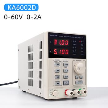 China High Precision Repair KORAD KA6002D 120W 4 Digital Mobile Programmable Linear Repair 60V Set Adjustable DC Power Supply for sale