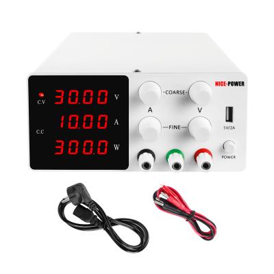 China NICE-POWER SPS-W3010 30V 10A 4 Digital Bench USB 5V 2A Digital Lab Variable DC Regulated Power Supply For Phone Repair for sale